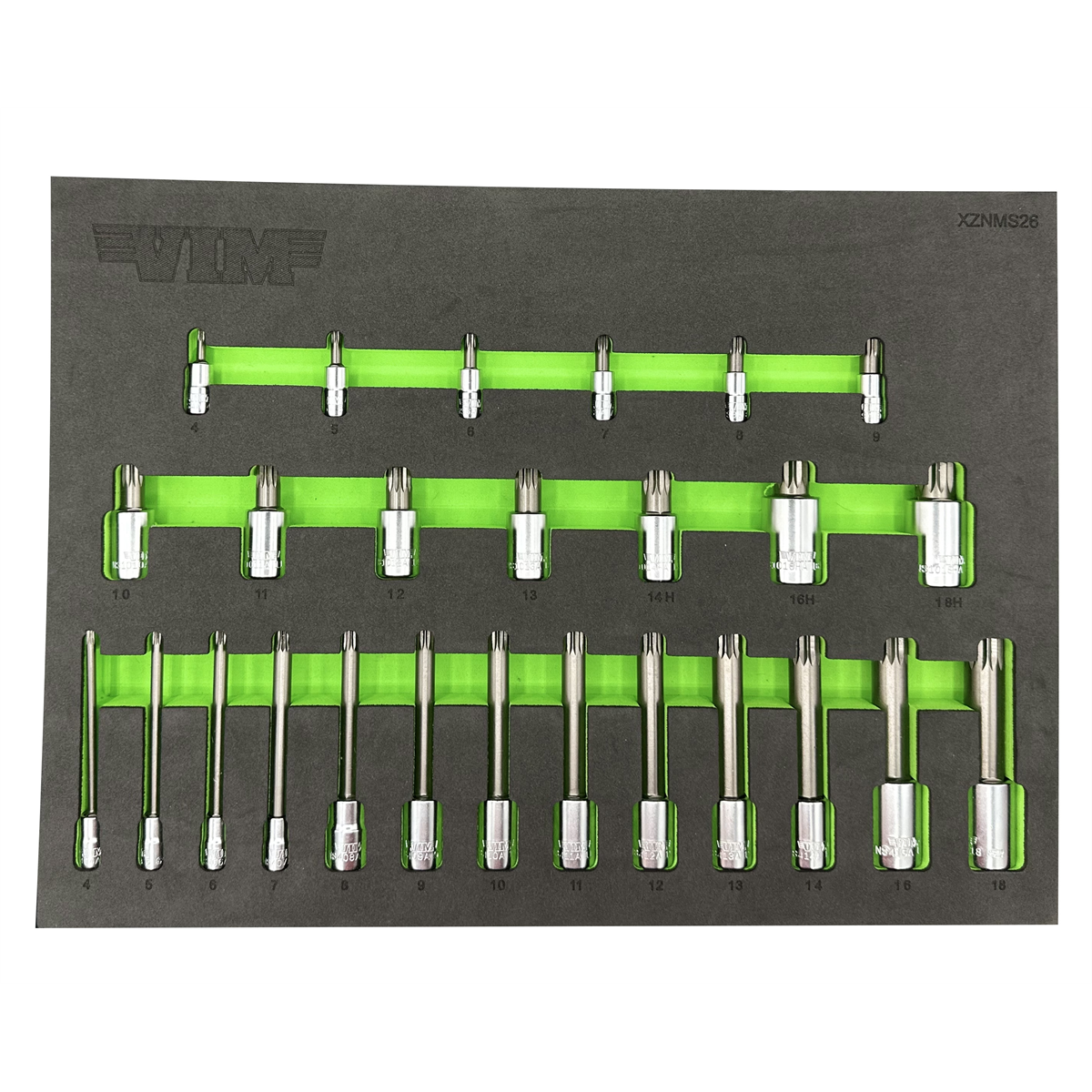 VIM Tools 26 Piece Master XZN Master Driver Set - S2 Steel
