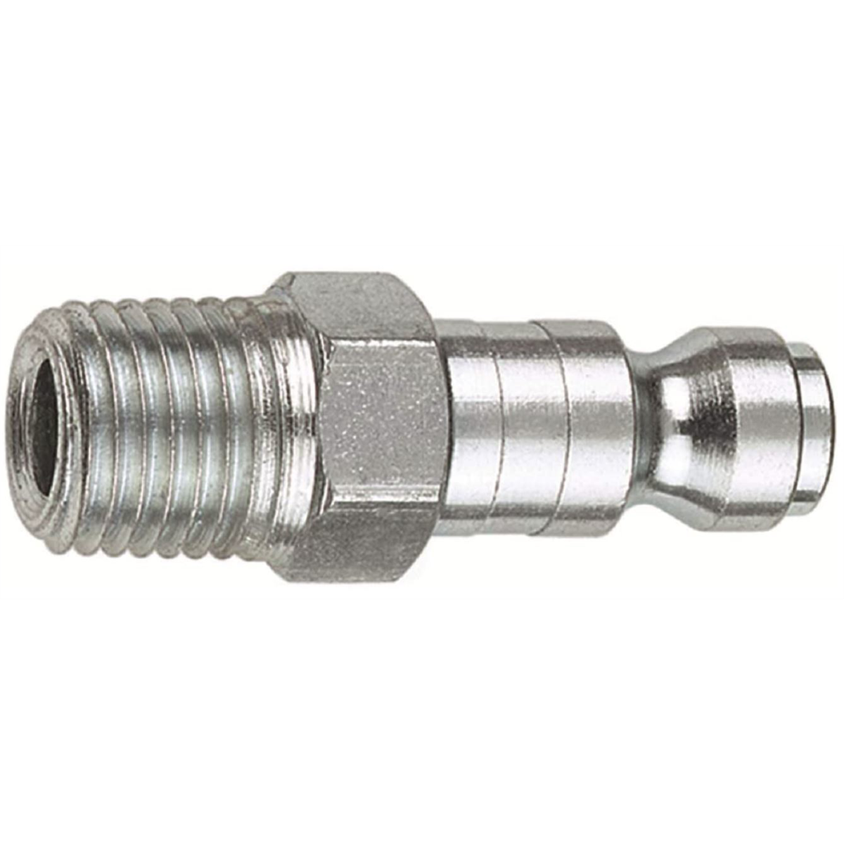 Amflo 1/4" Coupler Plug with 1/4" Male thread Automotive T Style- Pack of 10
