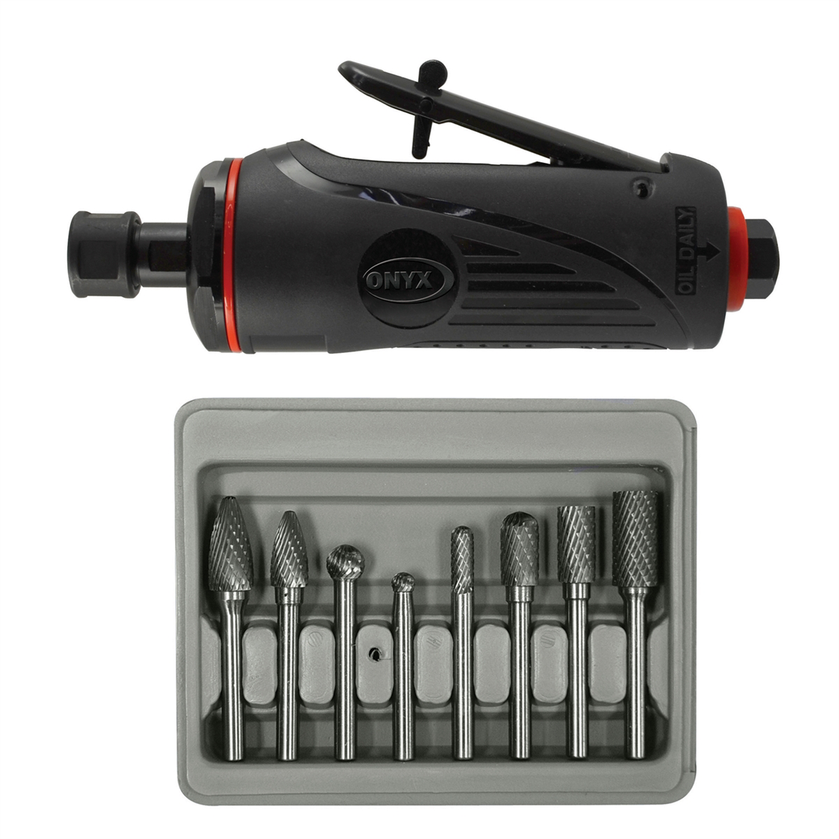 Astro Pneumatic 8PC BURR SET / 1/4" DIE GRINDER COMBO