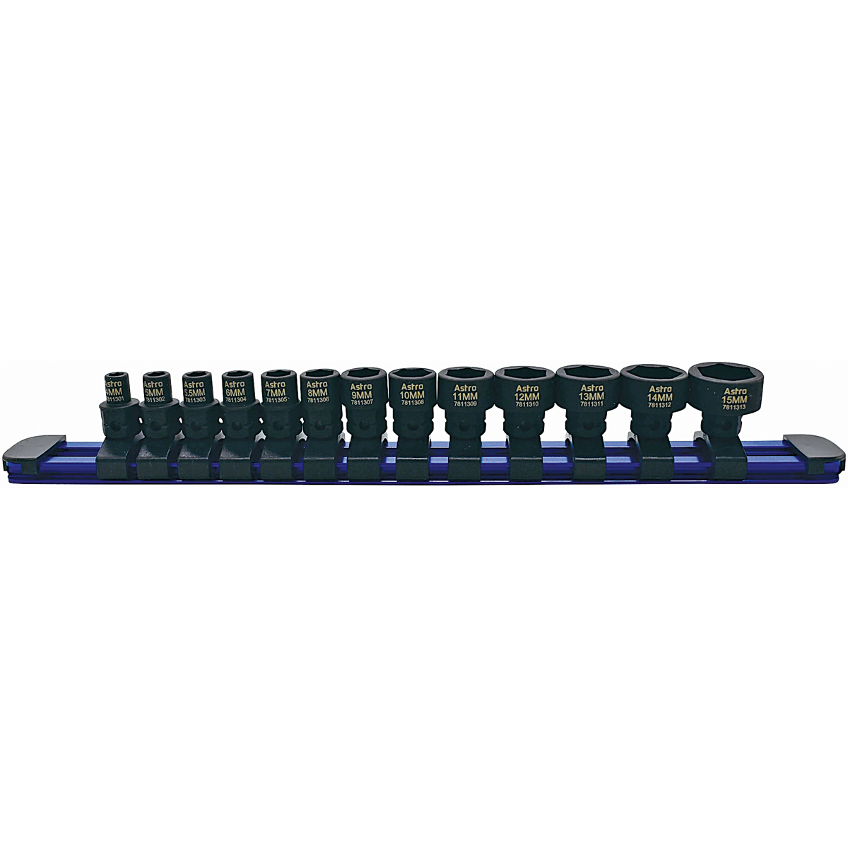 Astro Pneumatic 13-Piece 1/4? Drive Low Profile Nano Impact Sockets &hyphen; Metric