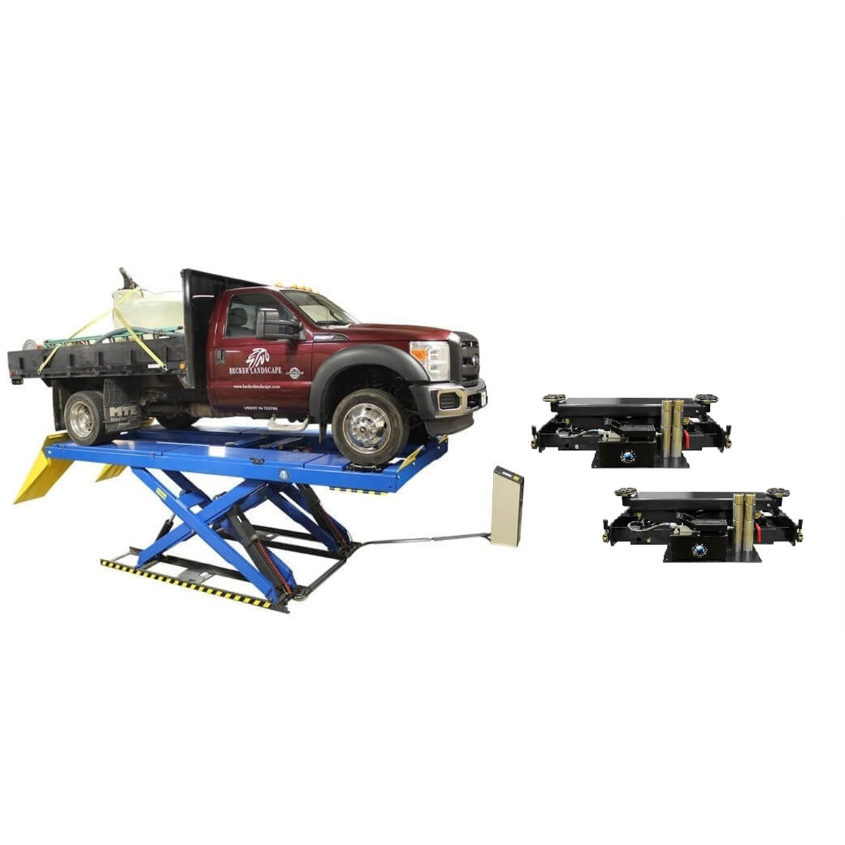 Atlas Equipment PX16A Scissor Alignment Lift and RJ8 Rolling Jacks Combo (WILL CALL)