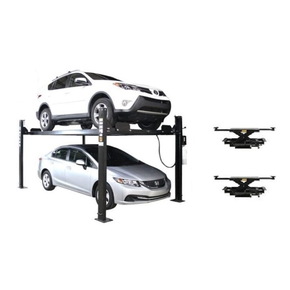 Atlas Equipment ALI Certified APEX 8 4 Post Lift + RJ35 Sliding Jacks Combo (WILL CALL)