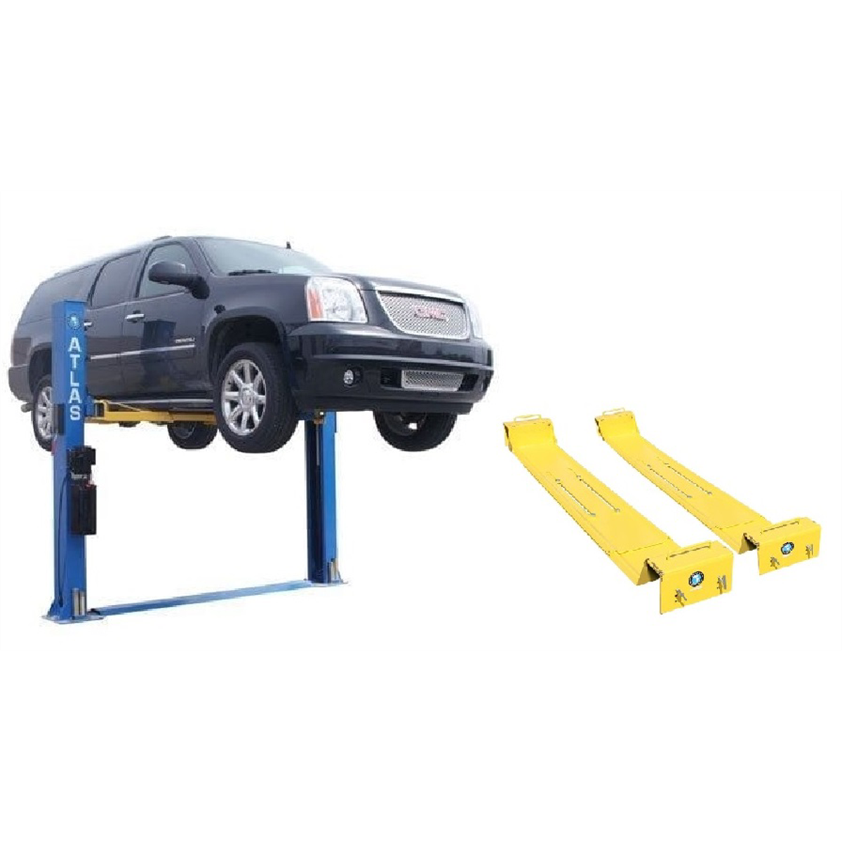 Atlas Automotive Equipment Atlas Equipment BP8000 2-Post Lift + Lawn Mower Adapter Combo (WILL CALL)