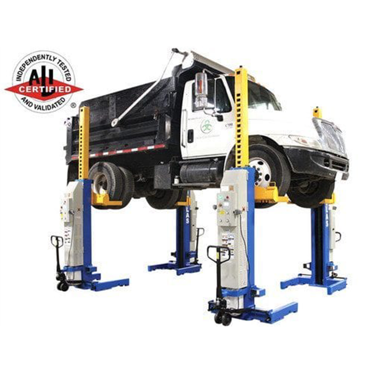 Atlas Automotive Equipment ALI Certified Battery Powered Mobile Column Lift System 66,000 lb. Capacity
