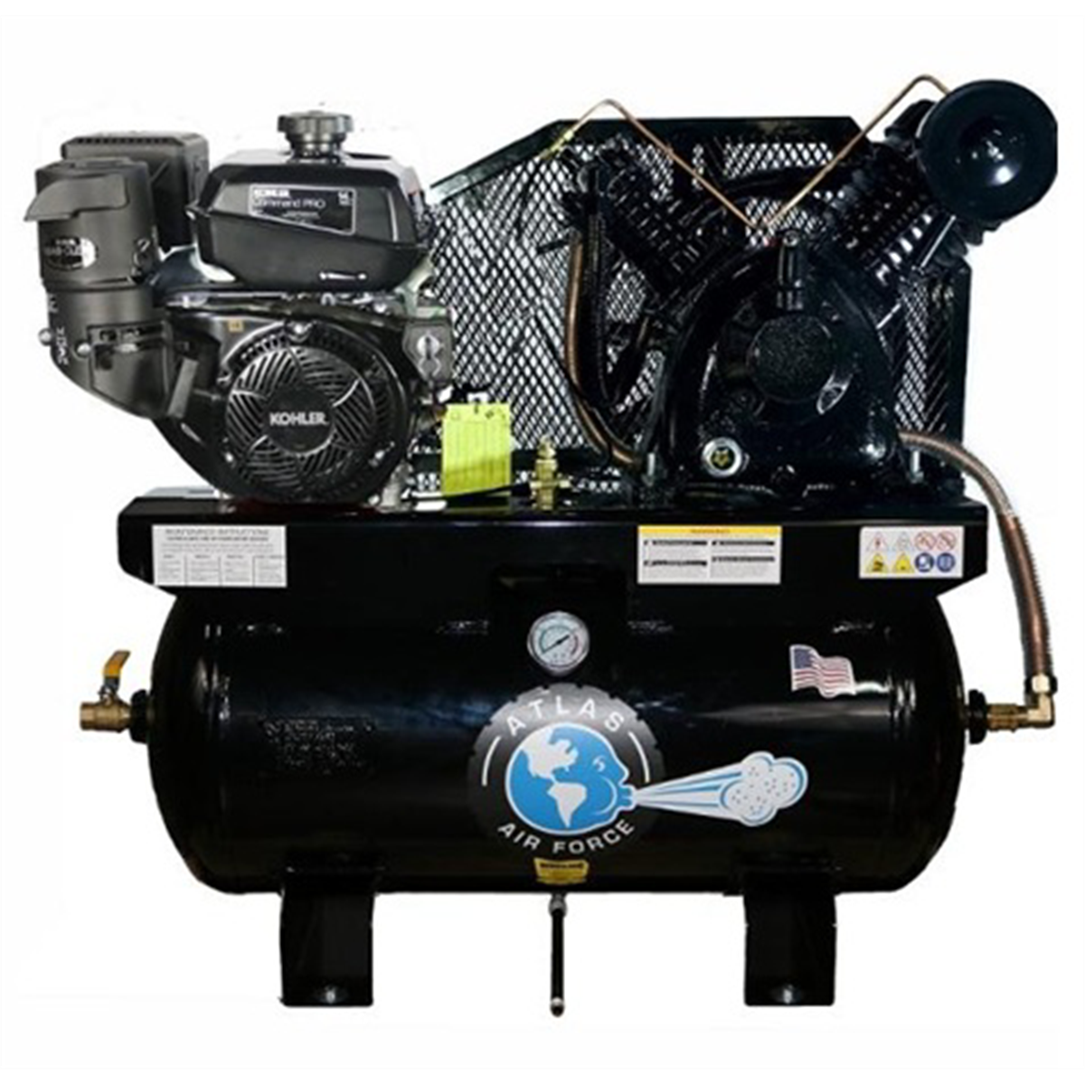 Atlas Automotive Equipment Air Force AF14 Gas 14HP 30 Gallon Air Compressor