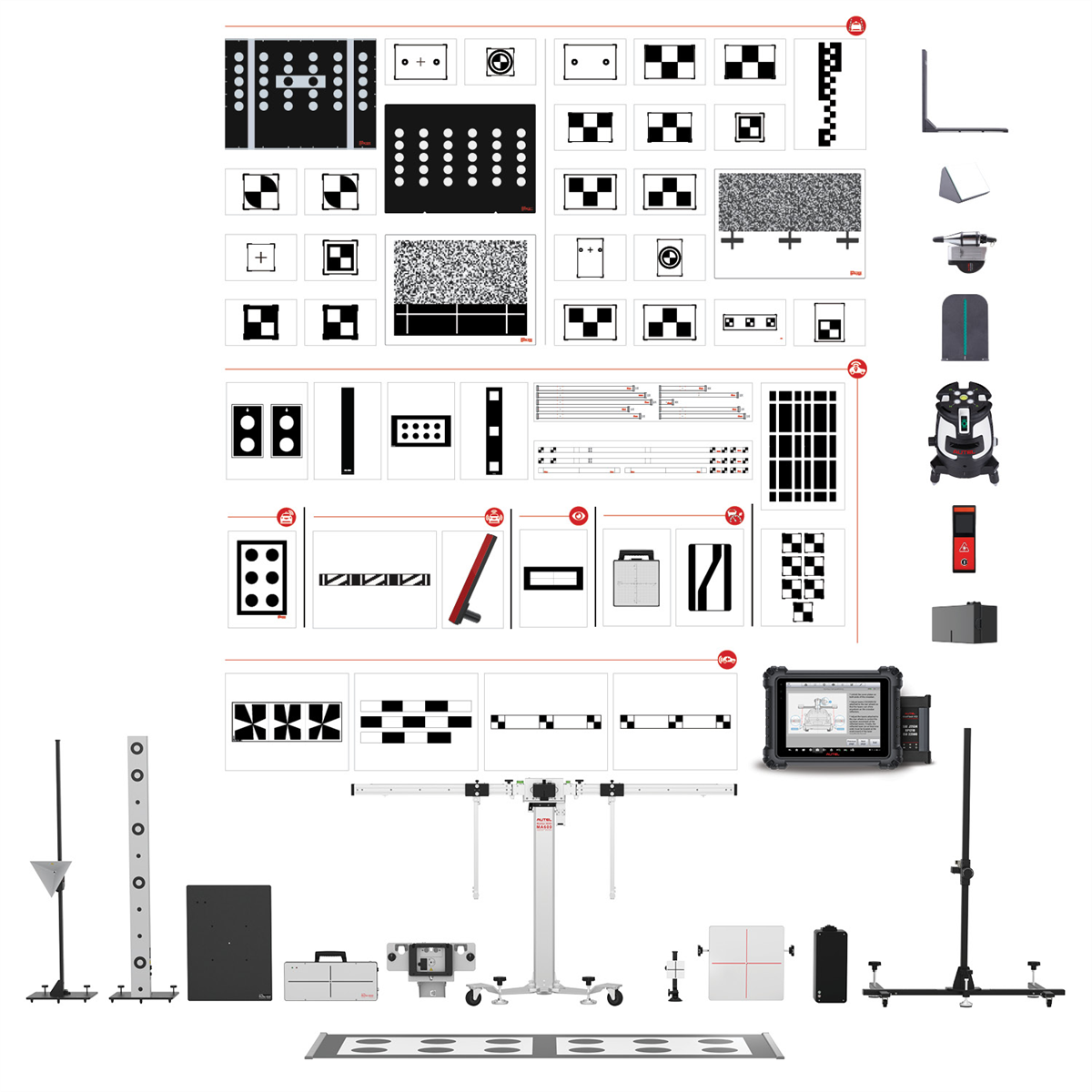 Autel MA600 All Systems 2.0 T : MA600 All Systems: Frame, Calibration Cmpnts, MS909 Tablet and ADAS Upgrade