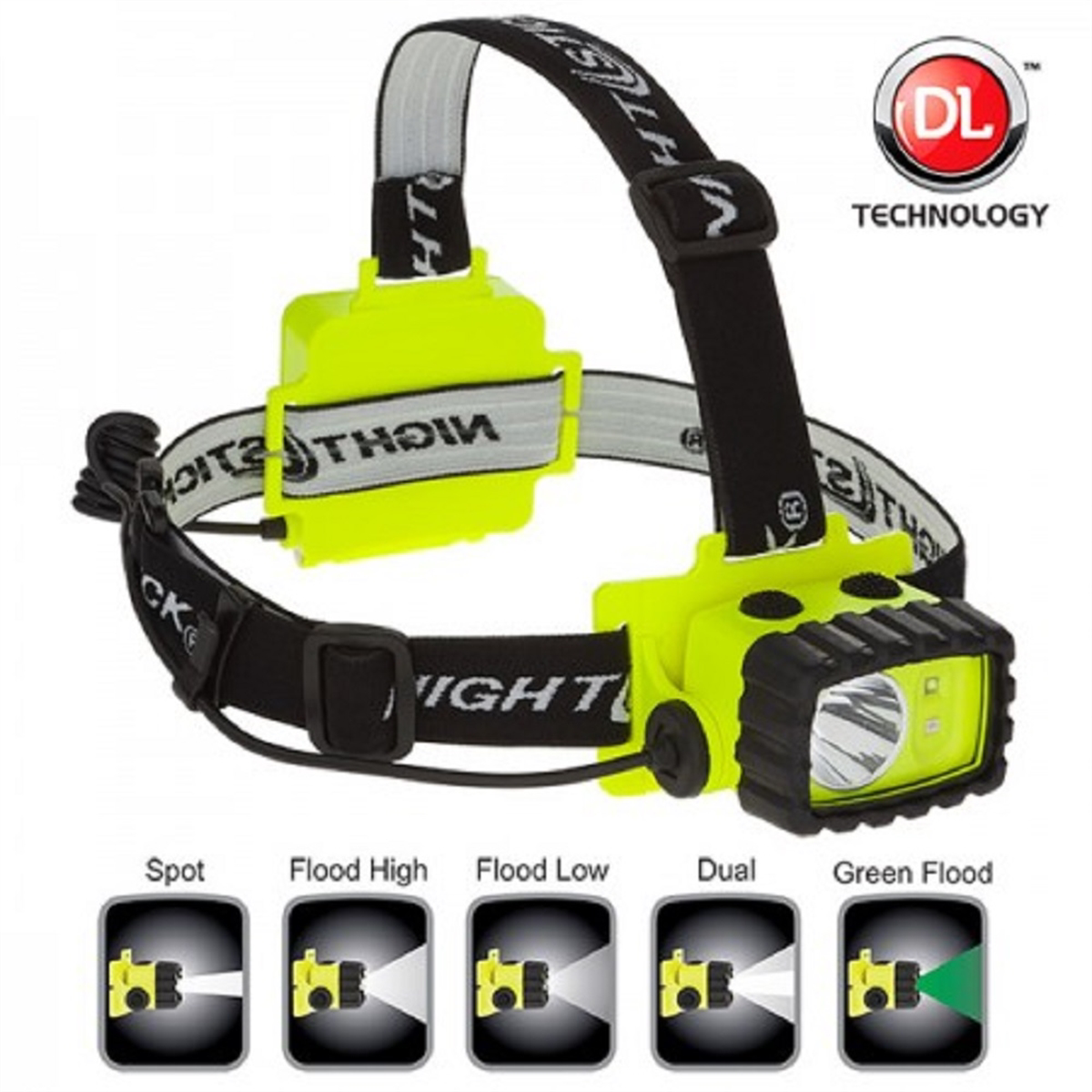 Bayco BAYCO NIGHTSTICK LED HEADL AMP WHITE AND GREEN LED'S HI-VIZ GREEN BASE