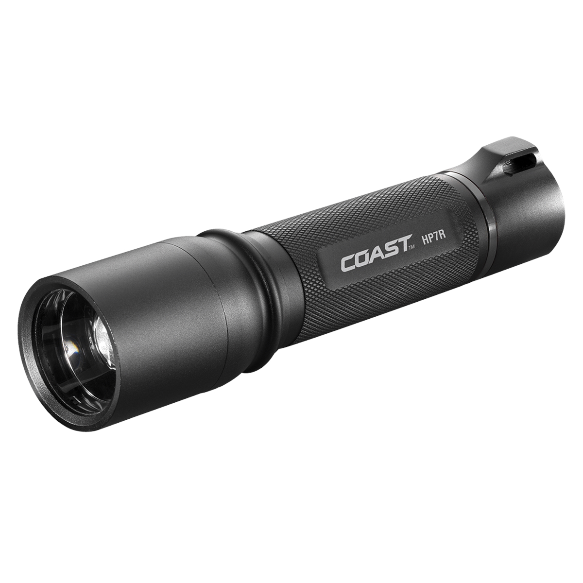 COAST Products HP7R 300 Lumen High Performance Lithium Ion Rechargeable or Alkaline Battery Flashlight with Slide Focus - Black