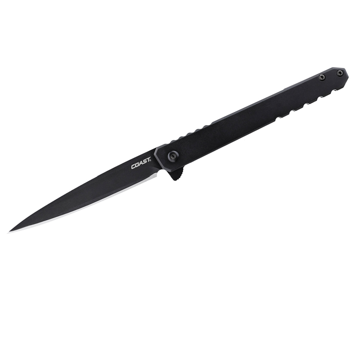 COAST Products LX532 1919 Founders Series Origin Assisted Open Titanium Nitride Coated 9Cr18Mov Drop Point Blade with Frame Lock Folding Pocket Knife - Black