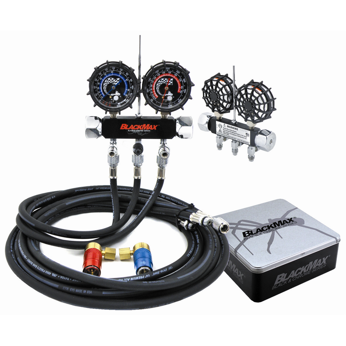 CPS Products BLACKMAX CHROME MANIFOLD set in a Collectors TIn