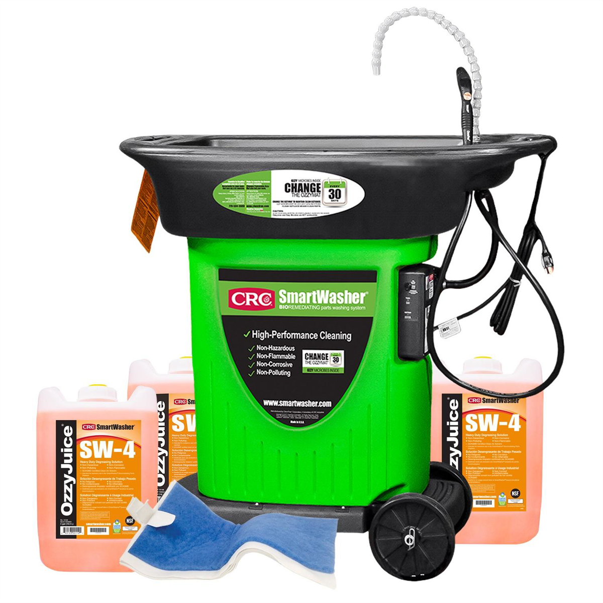 CRC Industries SmartWasher SW-423 Mobile Parts Washer Kit 110v 1X1Kit