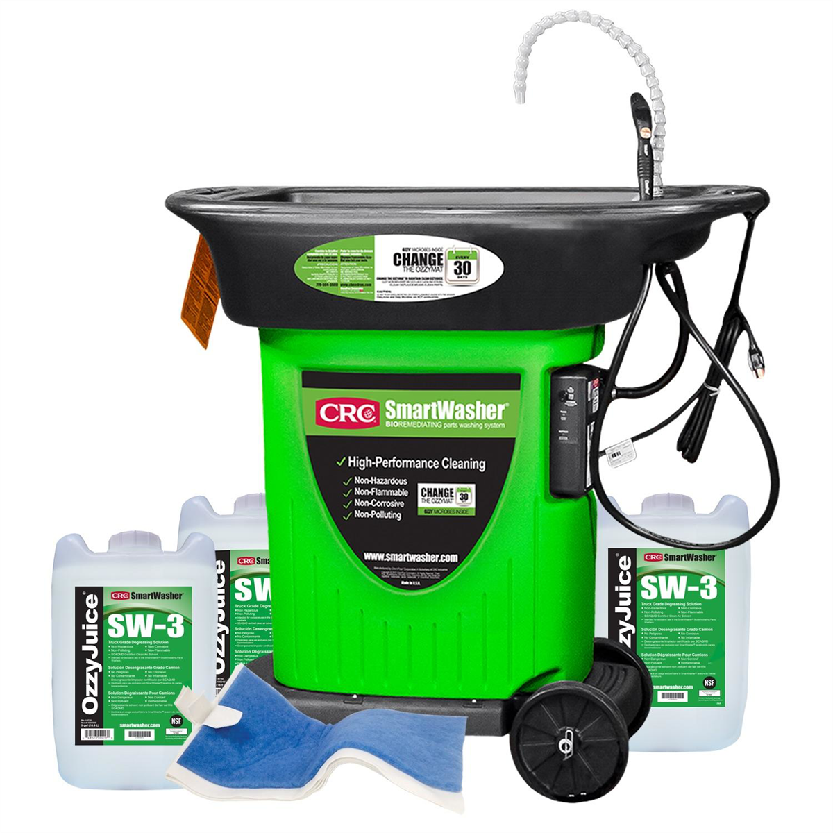 CRC Industries SmartWasher SW-323 Mobile Parts Washer Kit 110v 1X1Kit