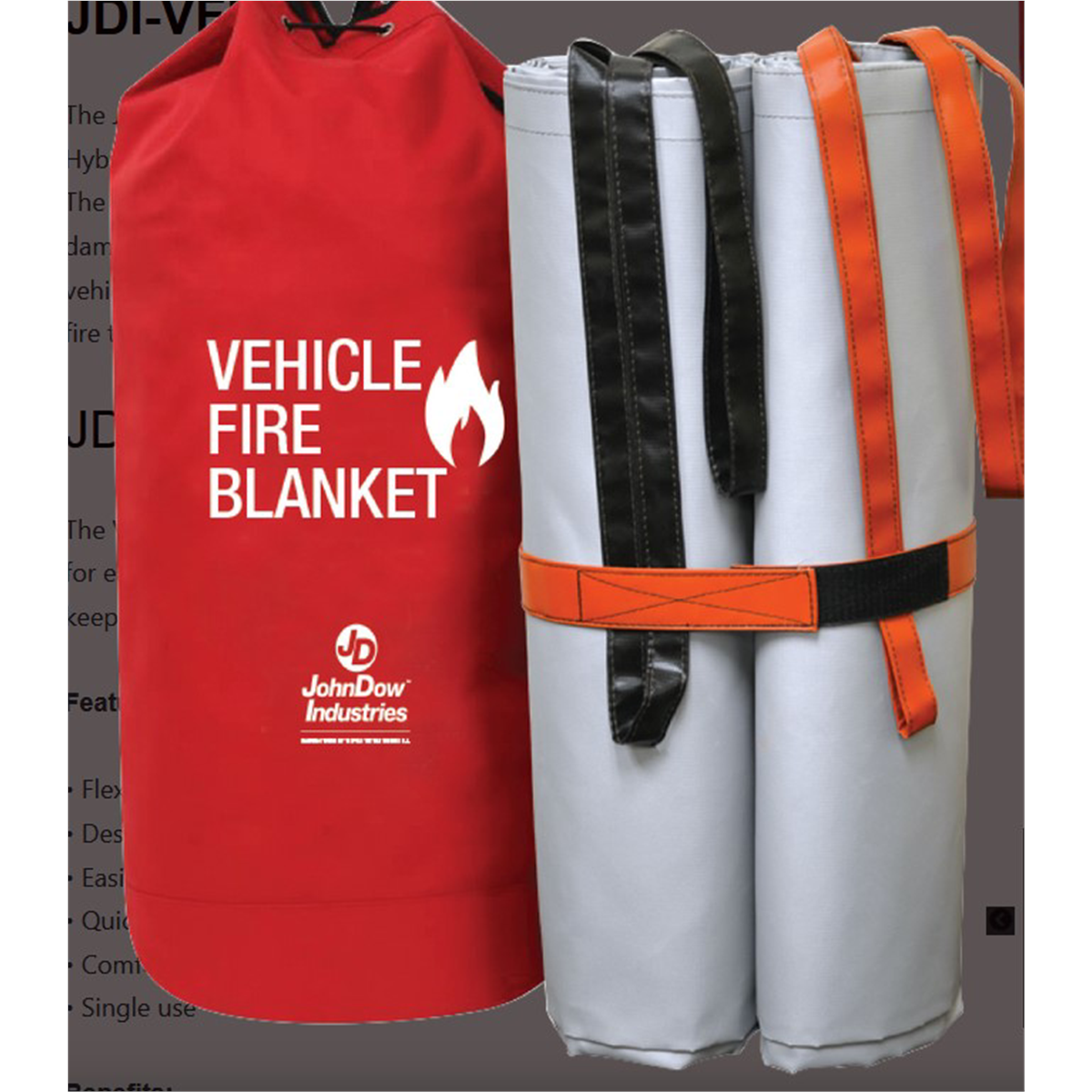 John Dow Industries Vehicle Fire Blanket
