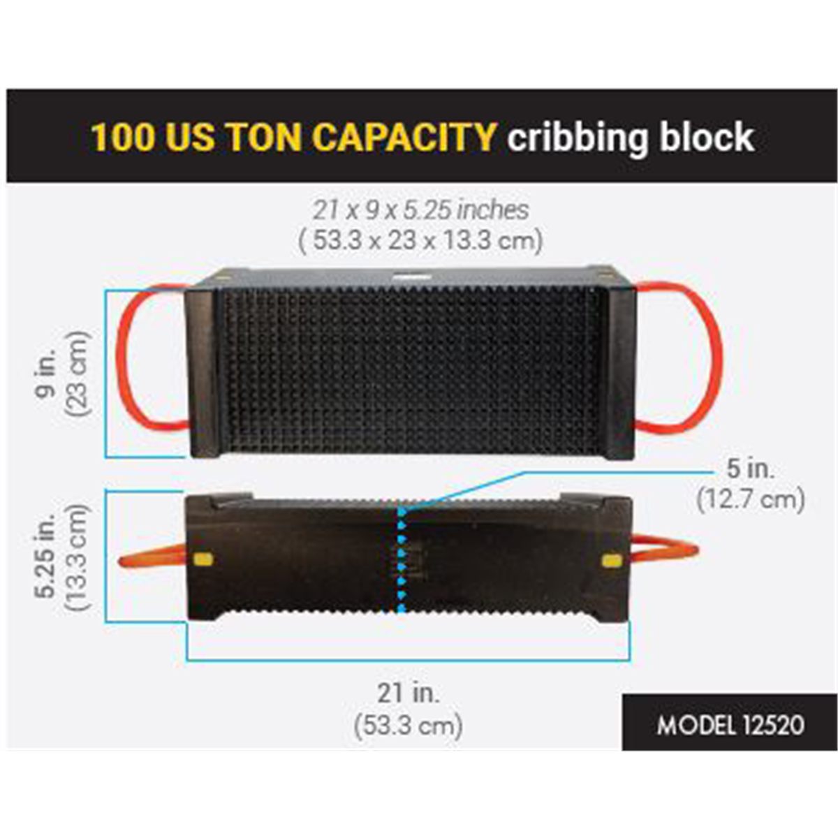 ESCO 100 US TON CAPACITY cribbing block 21 x 9 x 5.25 inches