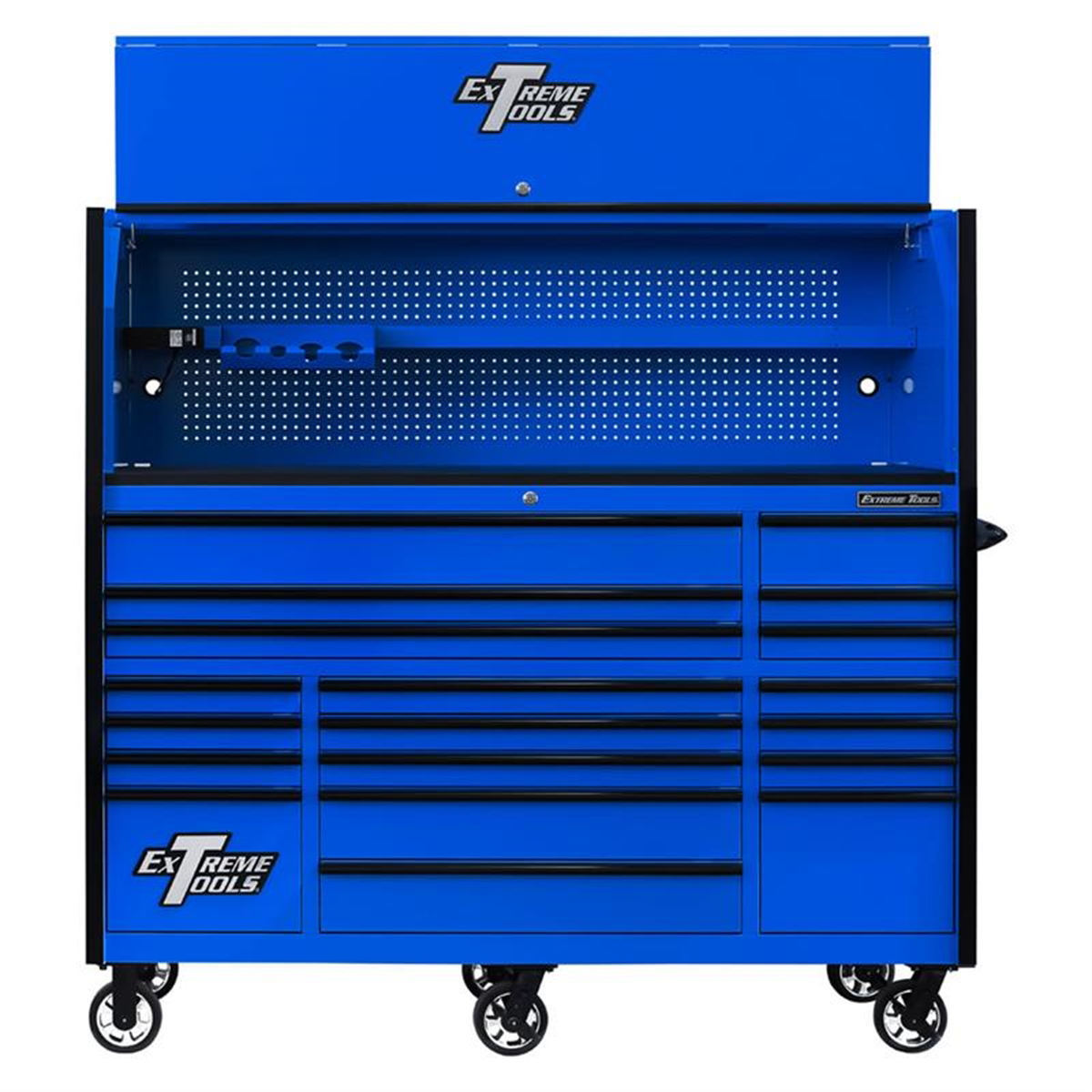 Extreme Tools RX Series 72" Pr Hutch & 19 Drwr Roller Cab Combo