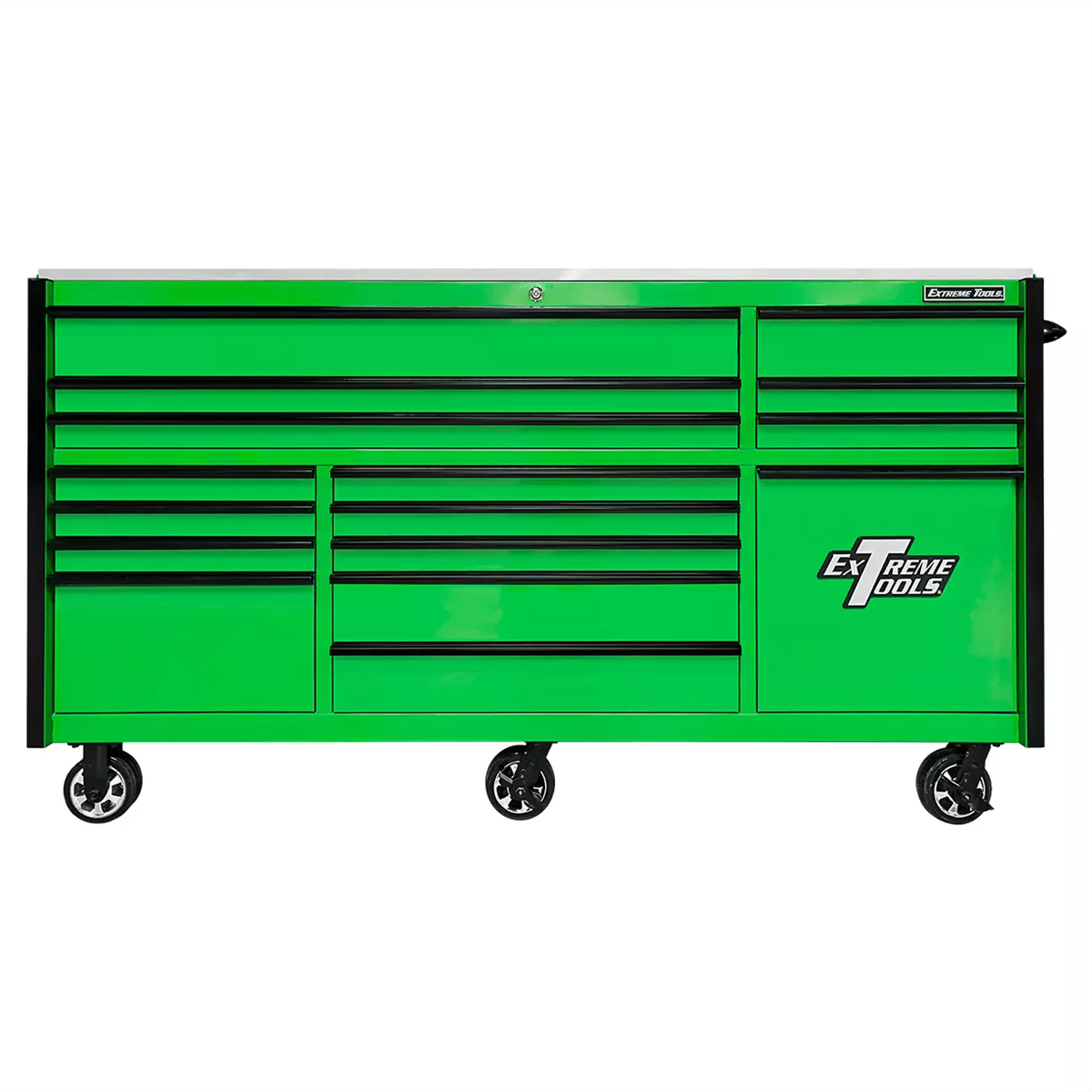 Extreme Tools 25th Anniversary Edition RX Series 84"W x 30"D Triple Bank Roller Cabinet with Power Tool Drawer