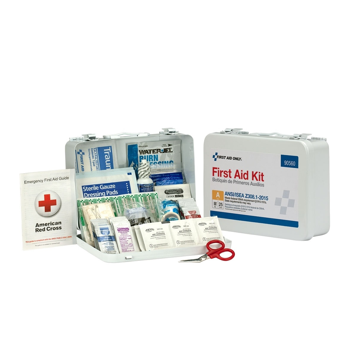 First Aid Only 25 Person First Aid Kit ANSI A Metal Case