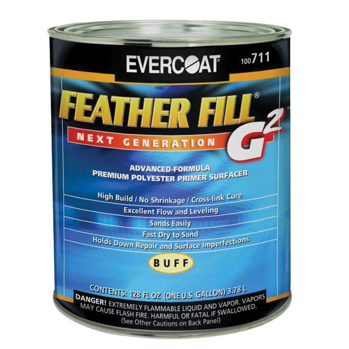 Fibre glass Evercoat FEATHER FILL G 2 100711 High-Build Polyester Primer Surfacer, 1 gal Round Can, Buff