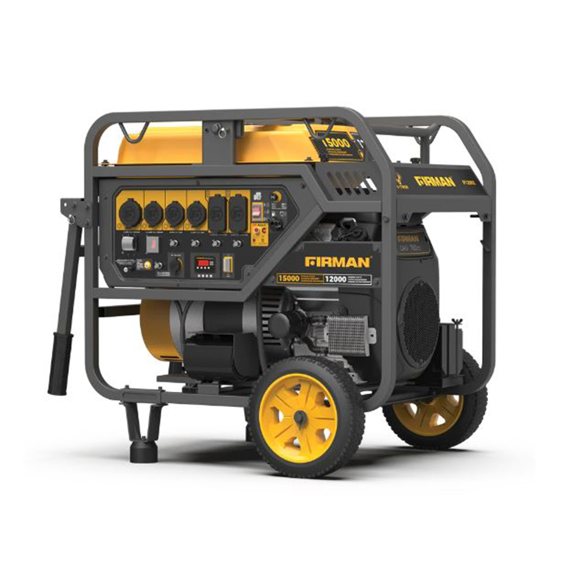 Firman Generator, 12000W/15000W, Gas, Electric Start, 120/240V, CO