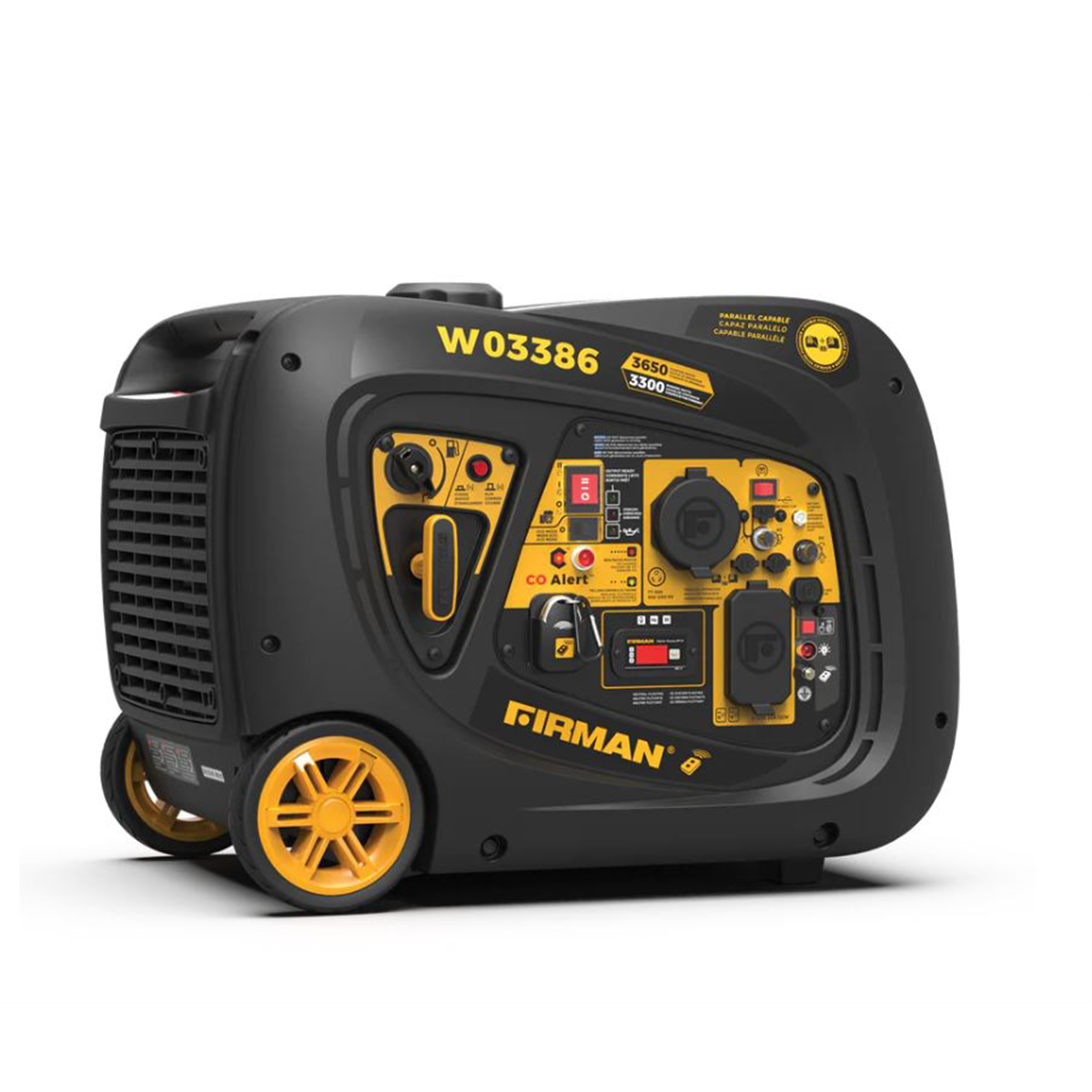 Firman Inverter, 3300W/3650W, Gasoline, Remote Start, 120V w/CO Alert