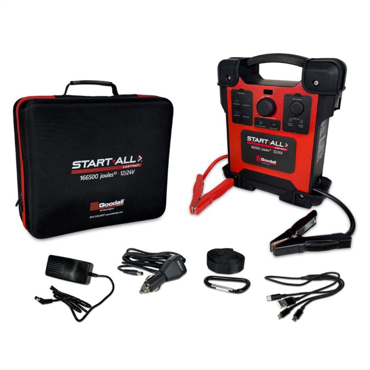 Goodall Manufacturing START-ALL Jump Starter 10000A/5000A 166500 Joules 12V/24V Lithium-Ion