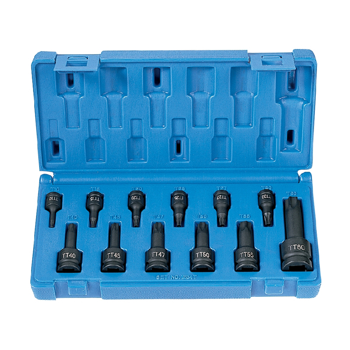 Grey Pneumatic 12 Piece 1/4"-3/8"-1/2" Tamper-Proof Star Driver Set