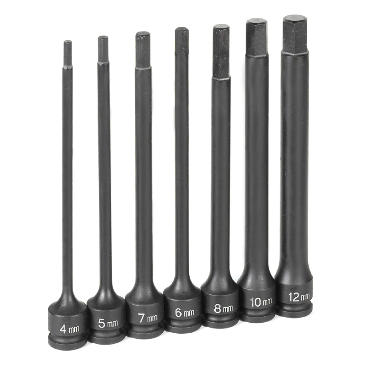 Grey Pneumatic 3/8" Dr. 7 Piece 6" Length Metric Hex Driver Set