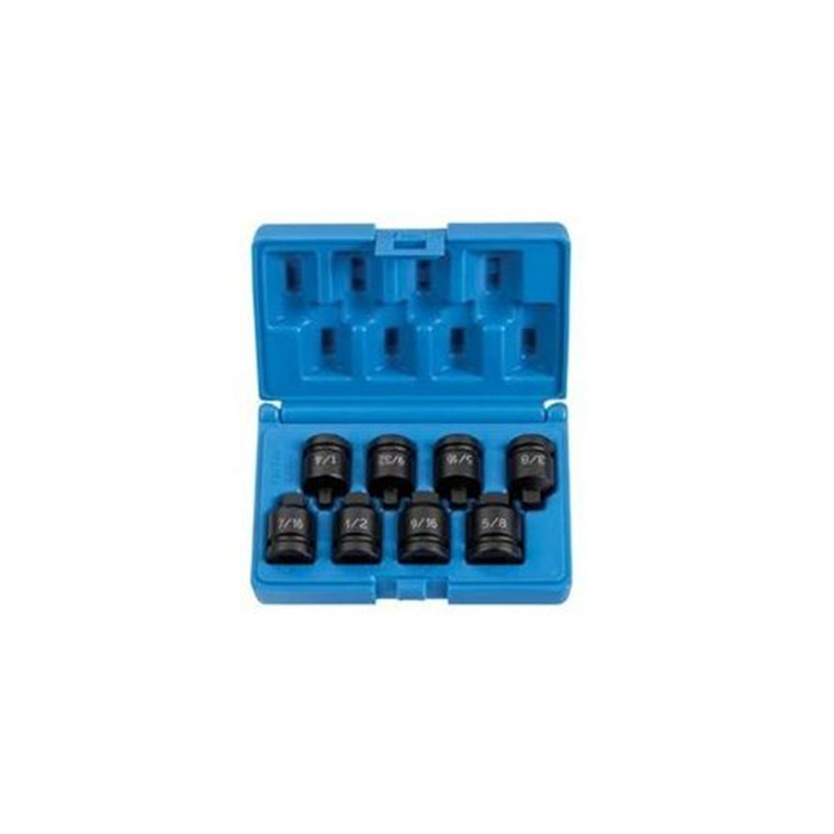 Grey Pneumatic 1/2" Drive 8 Piece Pipe Plug Socket Set