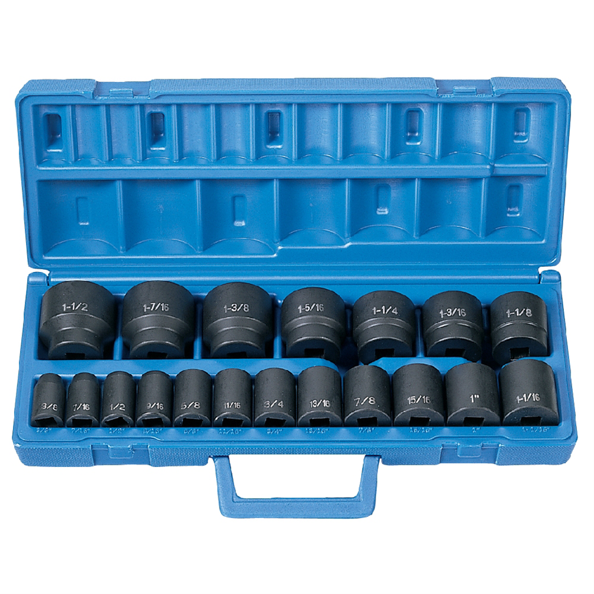 Grey Pneumatic 1/2" Drive 19 Piece Standard Length Fractional Master Set