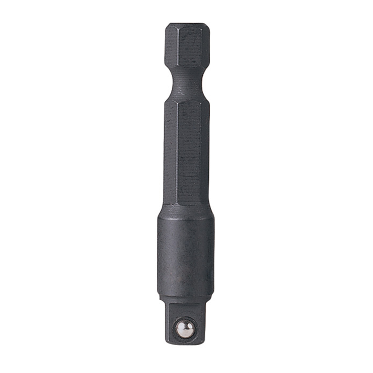 Grey Pneumatic 1/4" Hex x 1/4" Square Adapter w/ball retainer