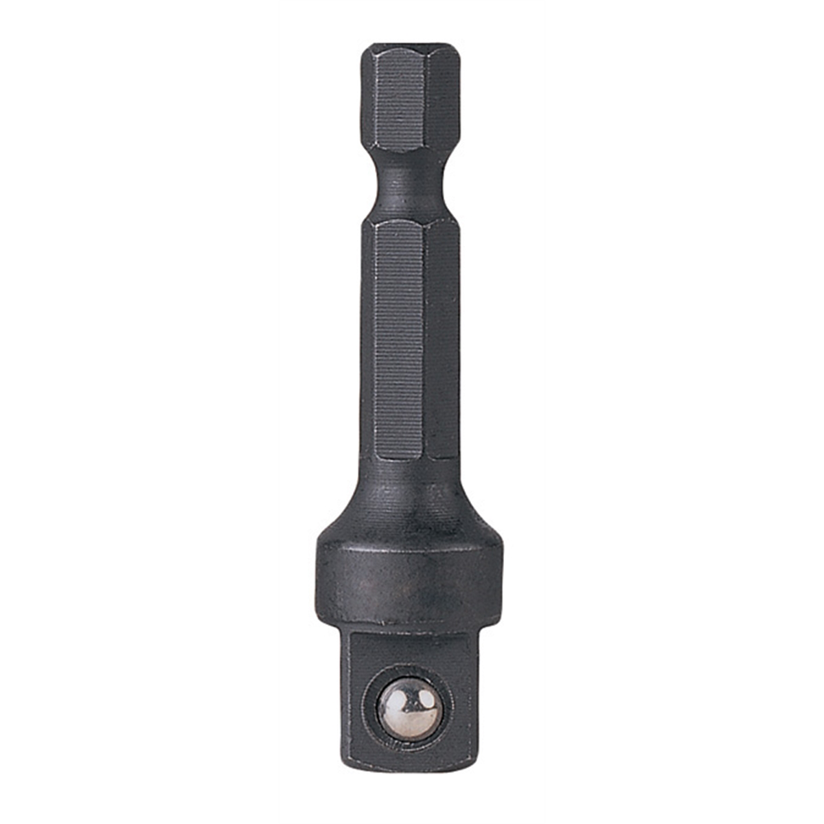 Grey Pneumatic 1/4" Hex x 3/8" Square Adapter w/ball retainer