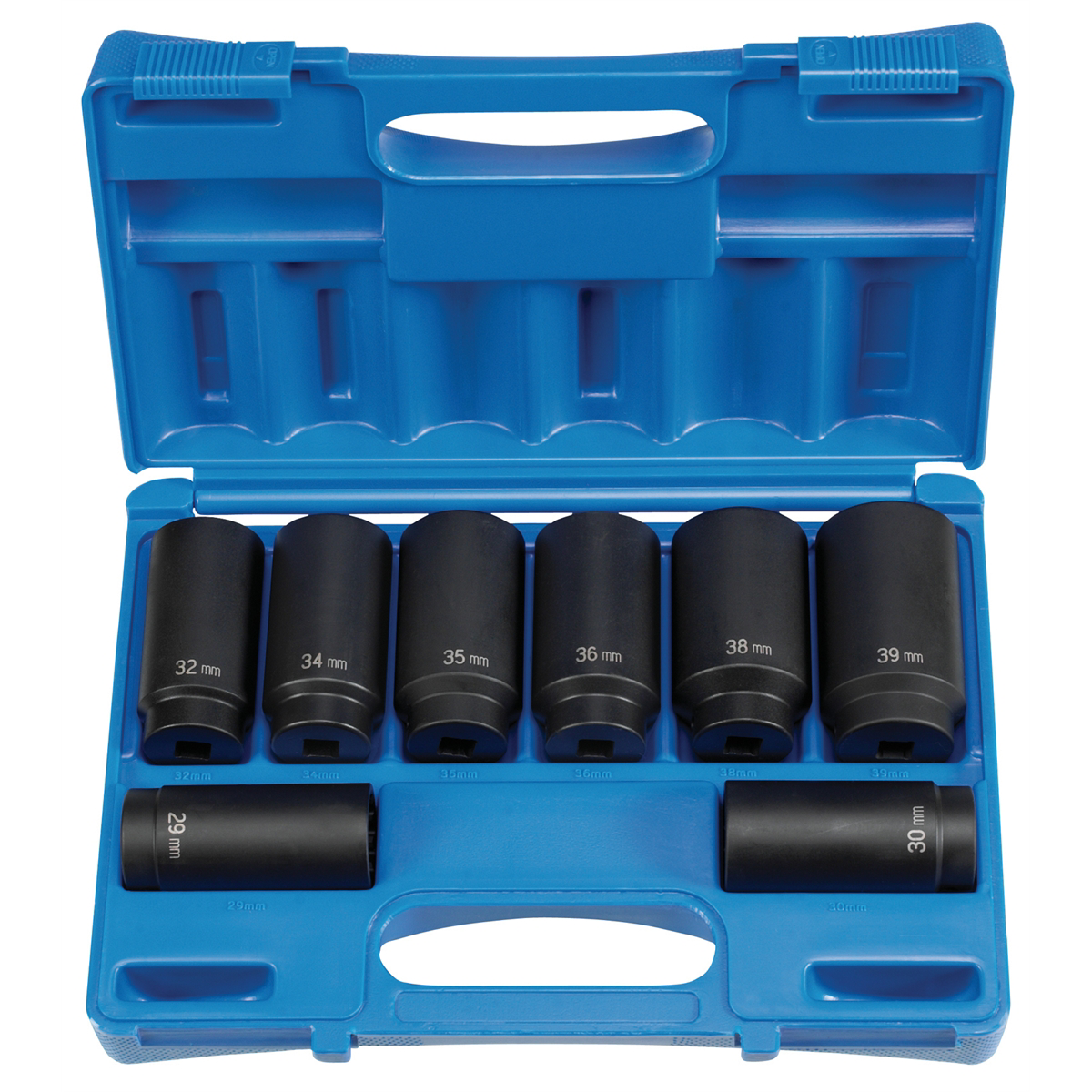 Grey Pneumatic 1/2" Drive 8 Piece Spindle/Axle Nut Set - 12 Point