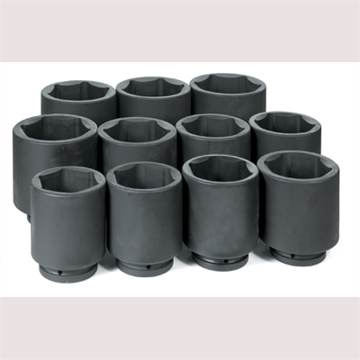 Grey Pneumatic 1" Dr. 11 Piece Deep Fractional Set 3-1/8" - 4-1/2"