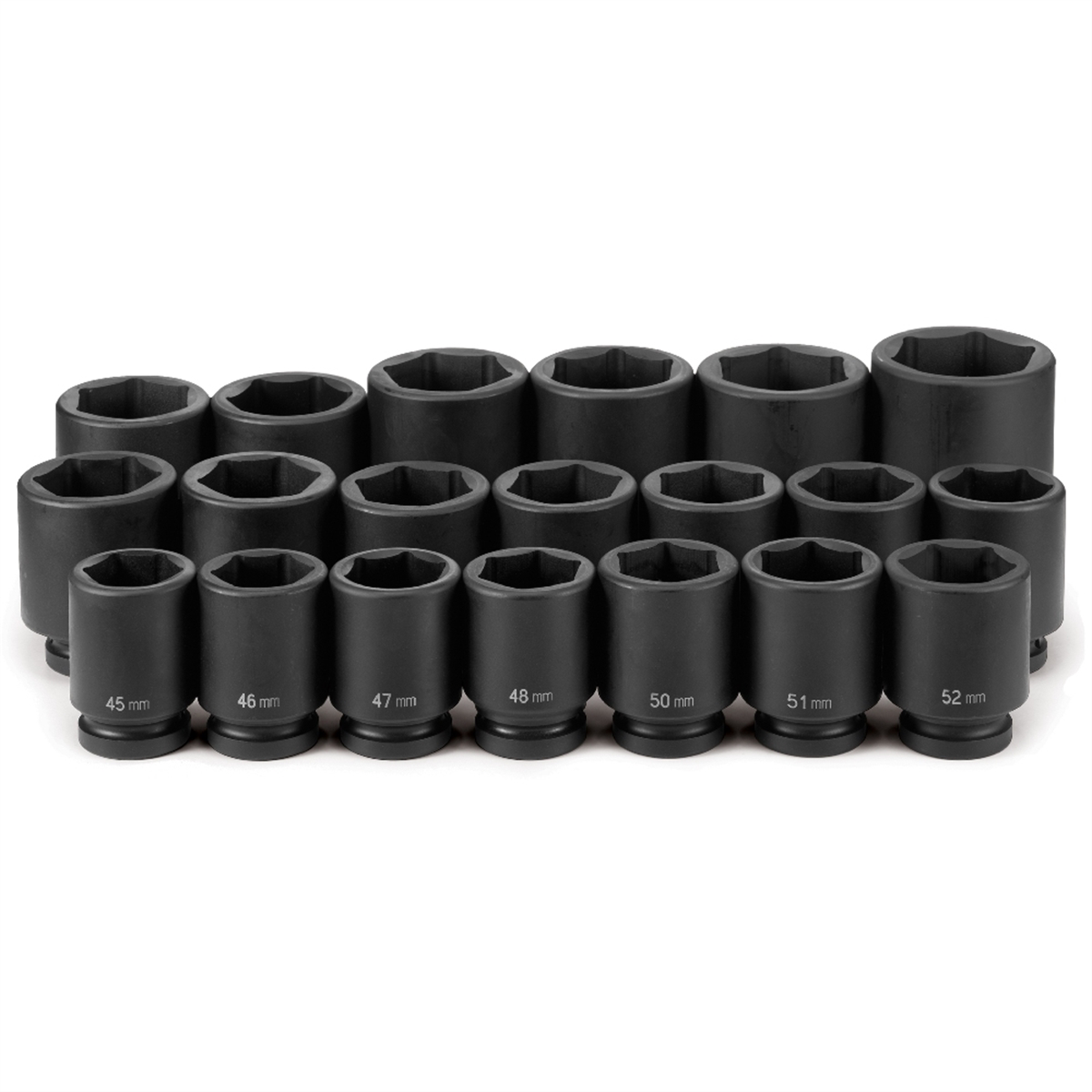Grey Pneumatic 1" Drive 20 Piece Deep Metric Set 45mm to 75mm