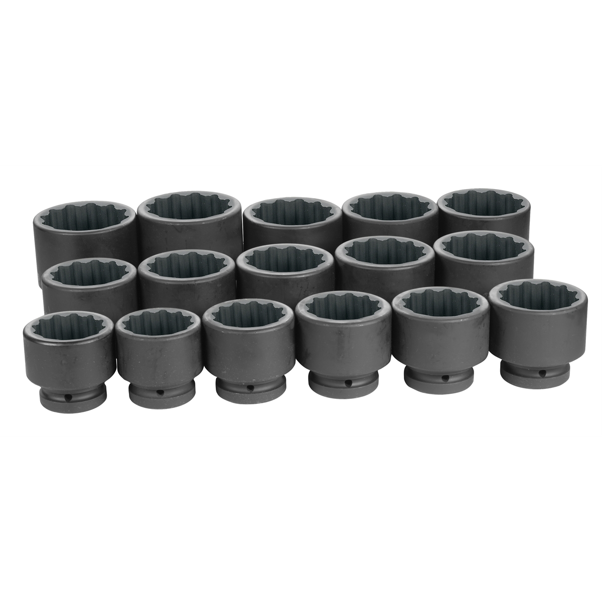 Grey Pneumatic 1" Drive 16 Piece Fractional Set 2-1/16" to 3" - 12 Point