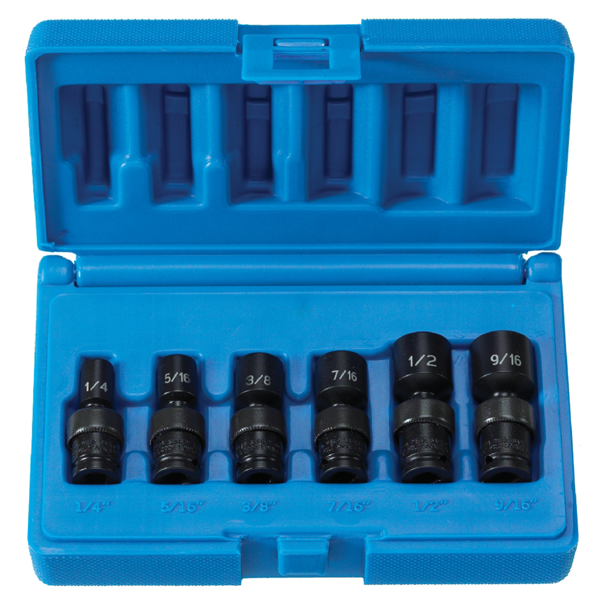 Grey Pneumatic 1/4" Drive Standard Length Surface Drive 6 Piece Universal Socket Set