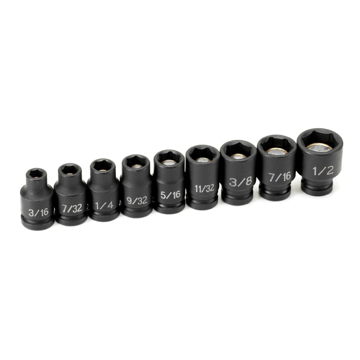 Grey Pneumatic 1/4" Drive 9 Piece Magnetic Impact Socket Set