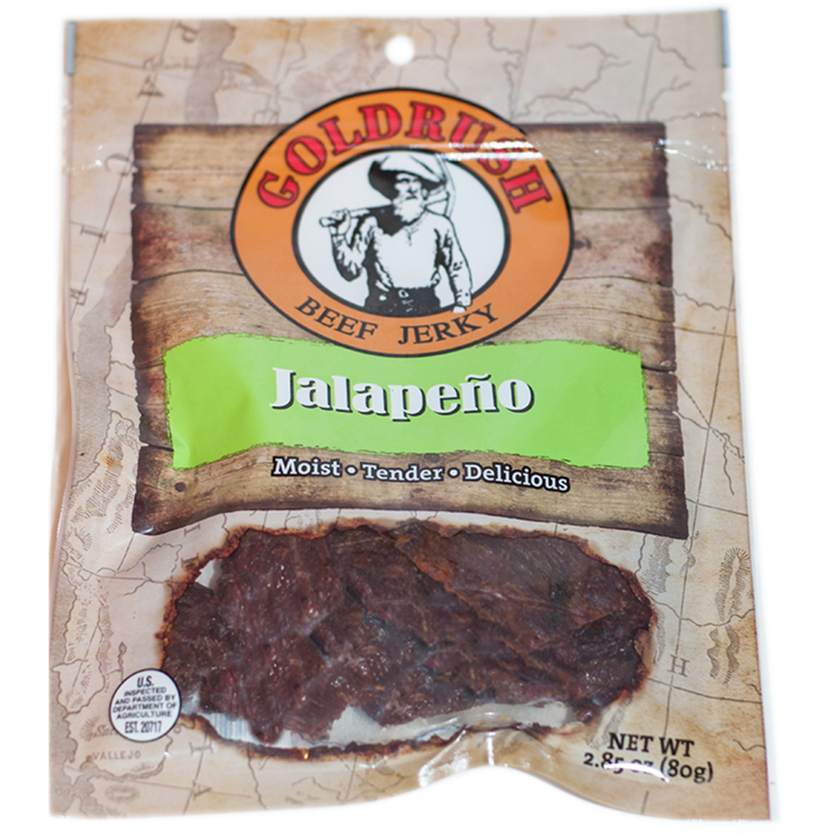 Gold Rush Jerky Jalapeno 2.85 oz. Beef Jerky - 12 Count (3 lbs.)