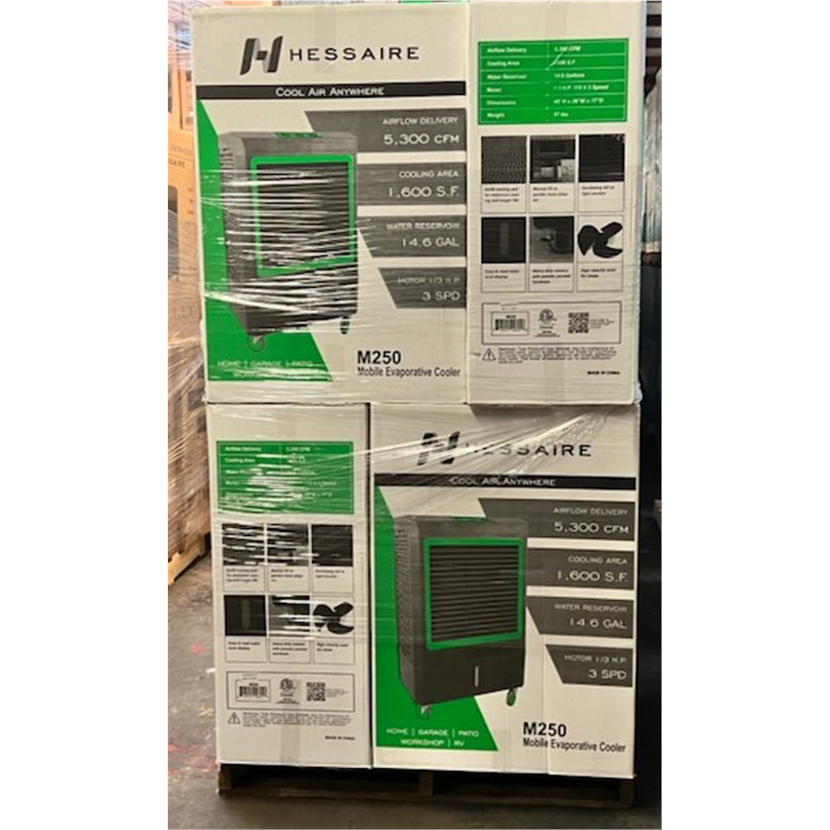 Hessaire HESM250 Evaporative Cooler Pallet of 5