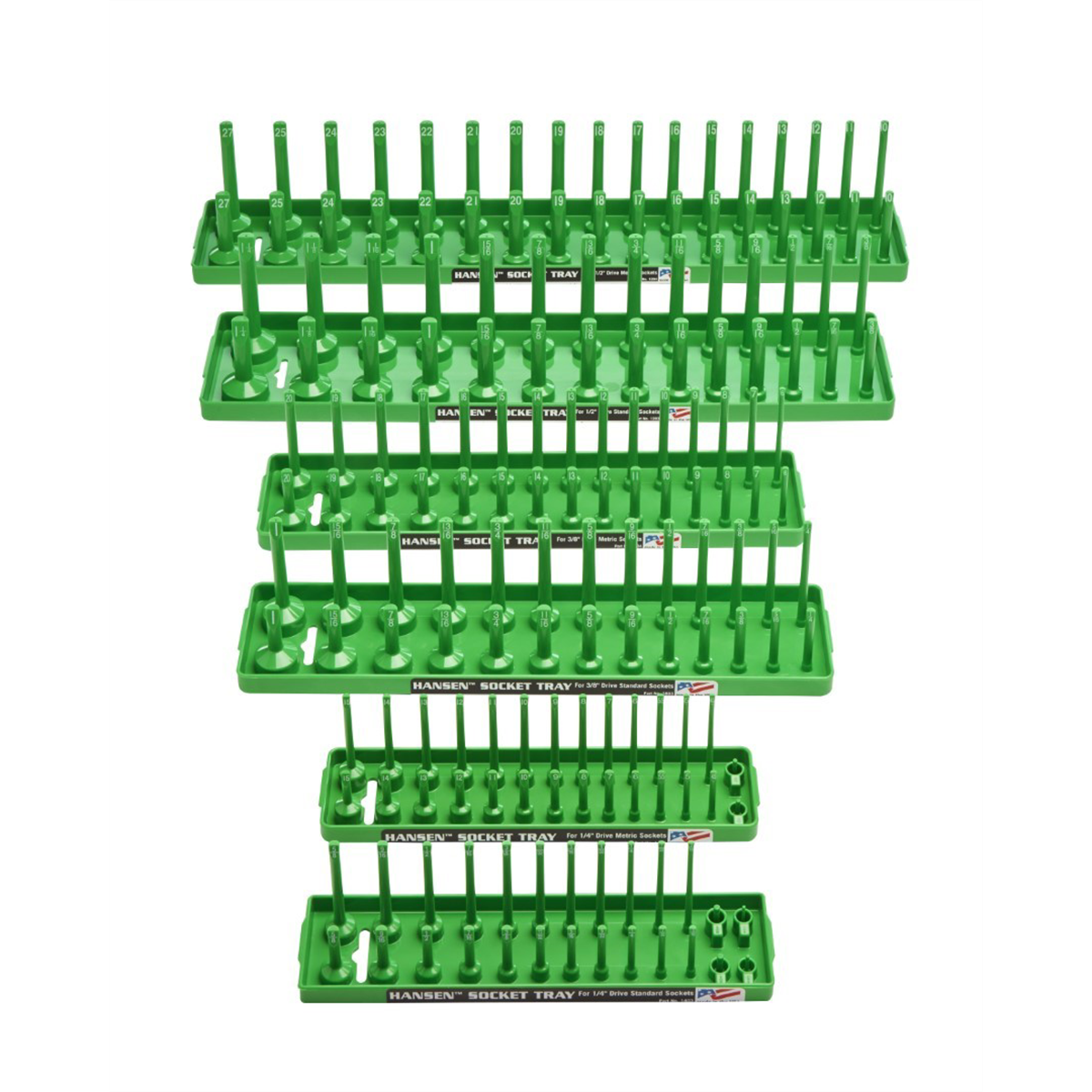 Hansen Global Soc Tray Six Pack, Green