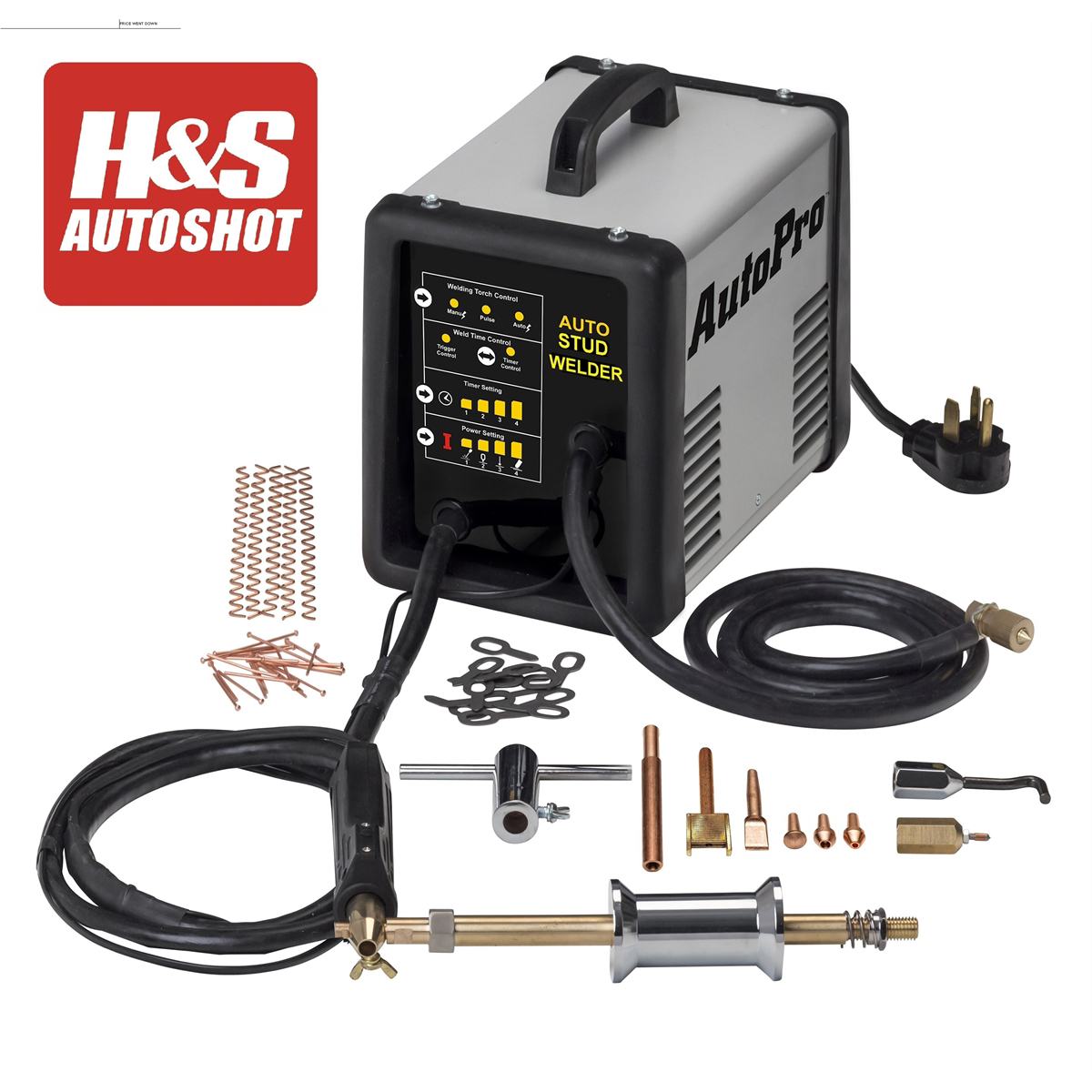 H&S AutoShot UNI-9500 Steel Dent Pulling Welder Multi-Function with Accessories
