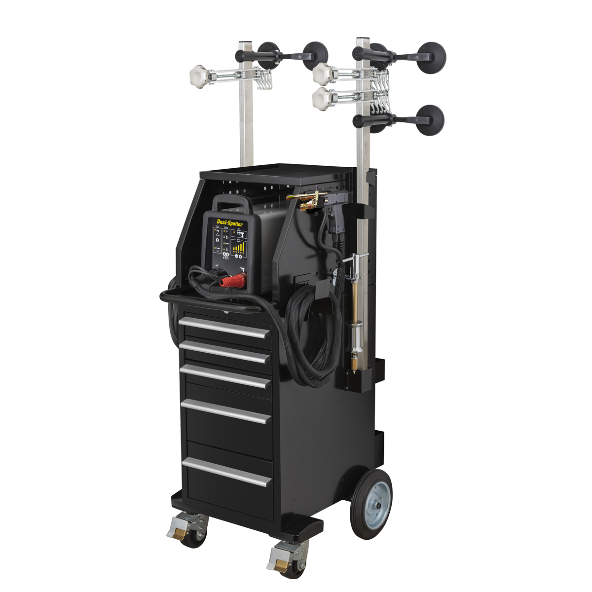 H&S AutoShot UNI-9862 Dual-Pro Aluminum & Steel Dent Repair Station Complete with Bridge Pullers