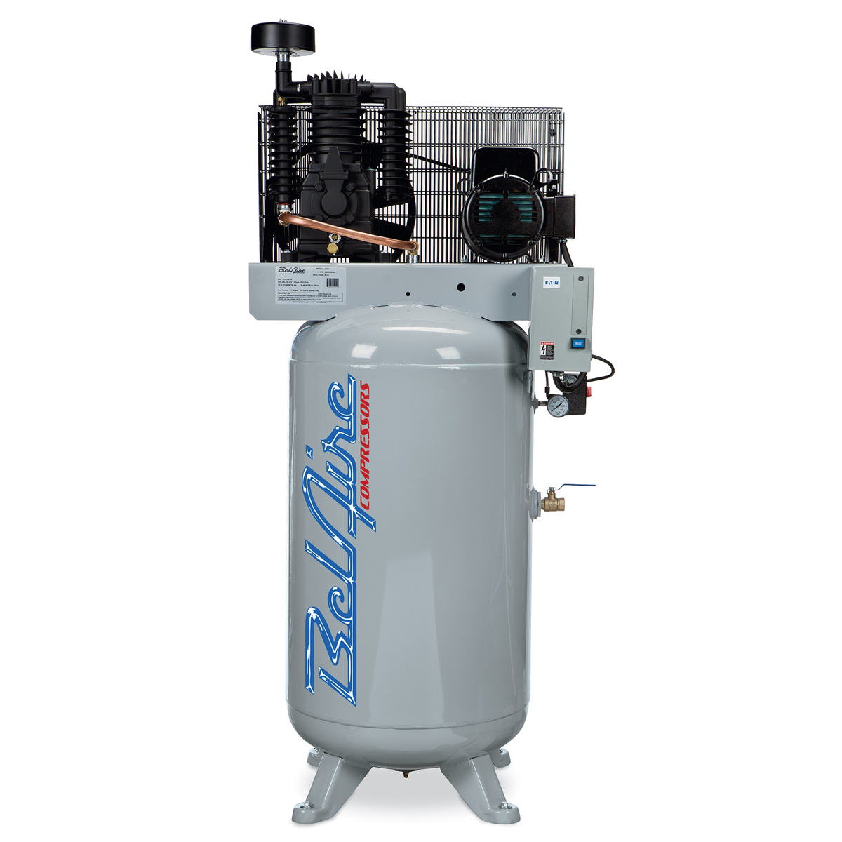 IMC (Belaire) 7.5 HP 80 Gallon 175 PSI 230 Volt Air Compressor 7.5 HP 80 Gallon Vertical 175 PSI 230 1 60 22.2 CFM T39 Pump w starter