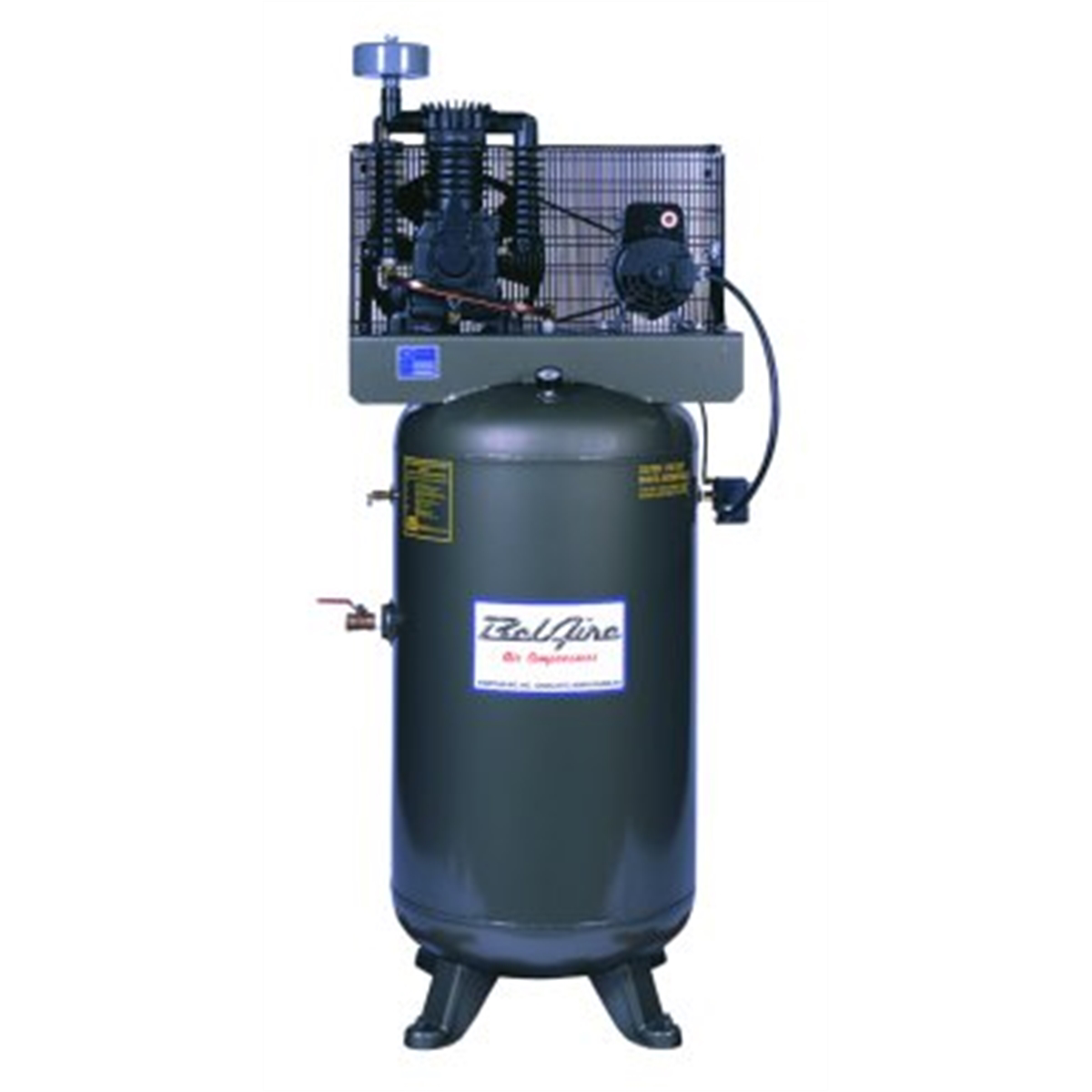 IMC (Belaire) 5 HP 80 Gallon 175 PSI 230 Volt Air Compressor 5 HP 80 Gallon Vertical 175 PSI 230 1 60 16.6 CFM T39 Pump 56 Frame Motor