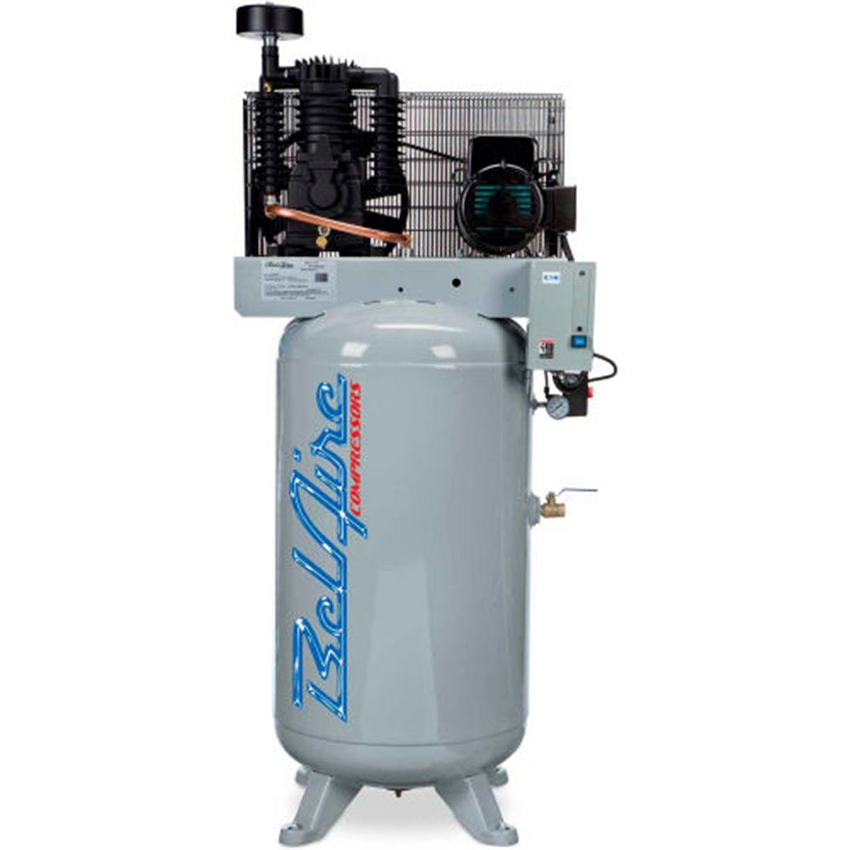 IMC (Belaire) 7.5 HP 80 Gallon 175 PSI 230 Volt Air Compressor 7.5 HP 80 Gallon Vertical 175 PSI 230 3 60 22.2 CFM T39 Pump w starter