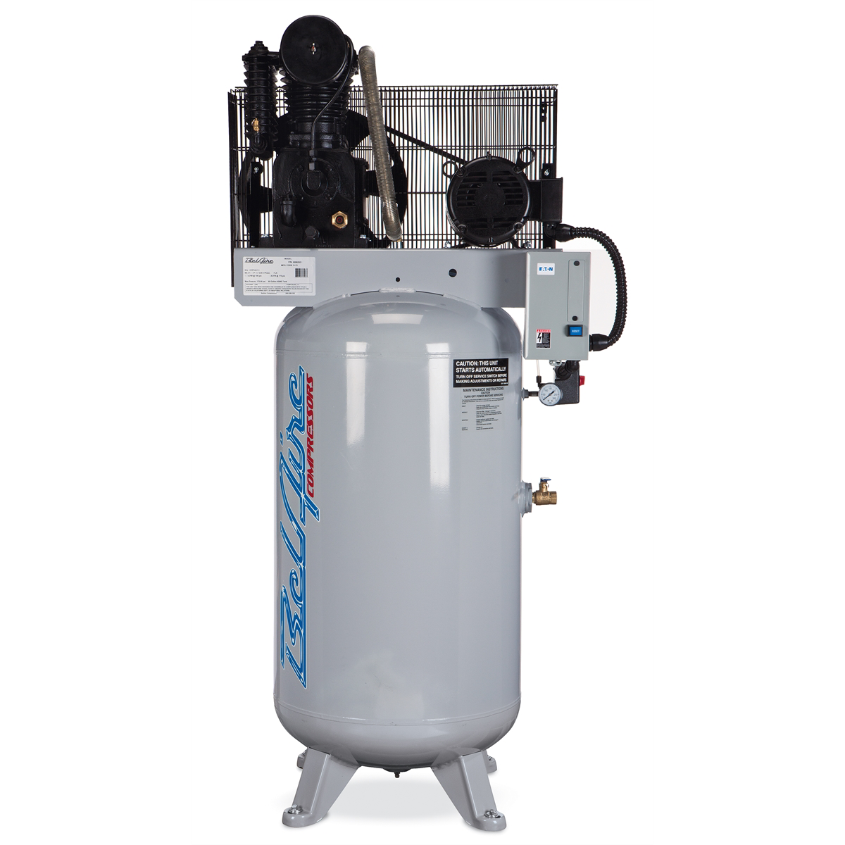 IMC (Belaire) 7.5 HP 80 Gallon 175 PSI 230 Volt Air Compressor 7.5 HP 80 Gallon Vertical 175 PSI 230 1 60 21 CFM C1 Pump