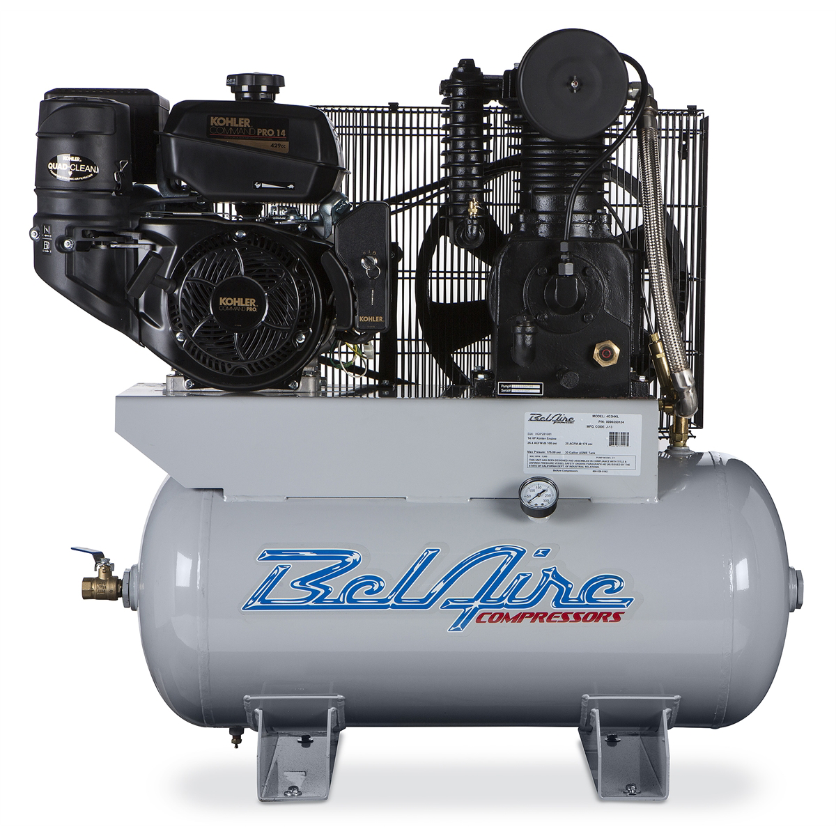 IMC (Belaire) 14hp 30 gallon gas compressor cast iron series