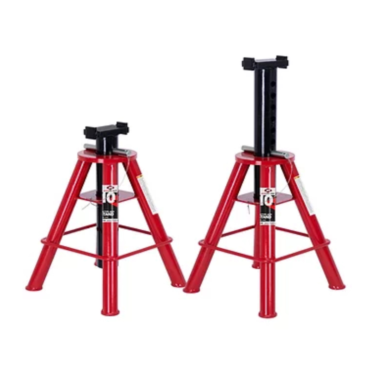 American Forge & Foundry Jack Stands - 10 Ton Capacity - Pin Style - Medium Lift - Pair