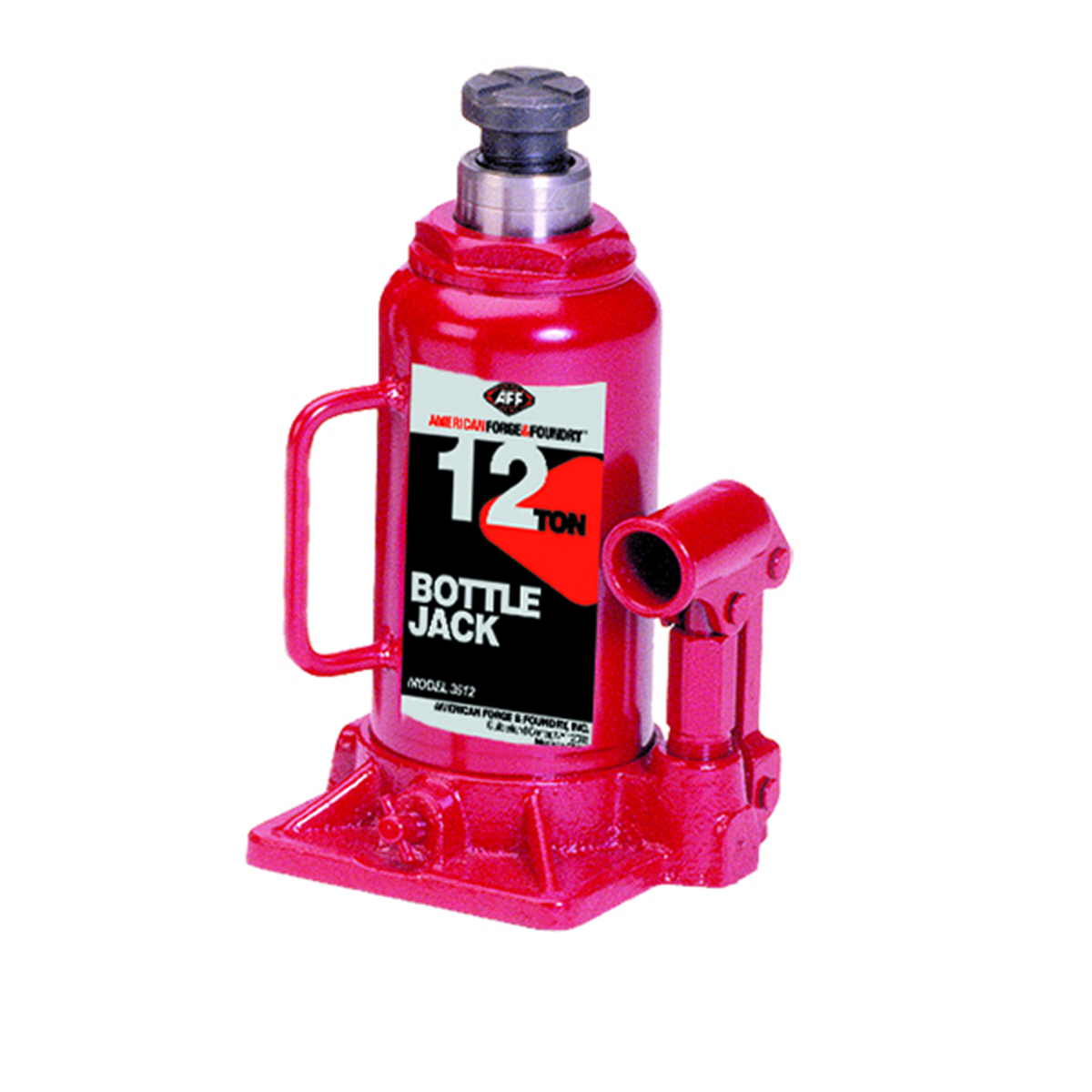 American Forge & Foundry Bottle Jack - 12 Ton Capacity - Manual - Heavy Duty
