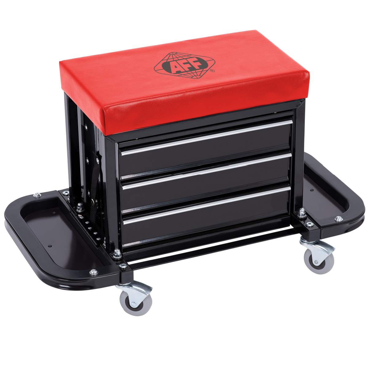 American Forge & Foundry 3-Drawer Rolling Toolbox Seat - 300 Lbs. Capacity